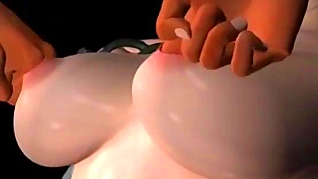 Hentai Babe Gets Penetrated With Intense Nipple Fucking Bondage