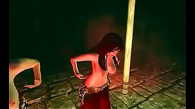 Brunette CartoonGirl Shows Off Sexy Moves in 3D Skyrim Dance Fantasy