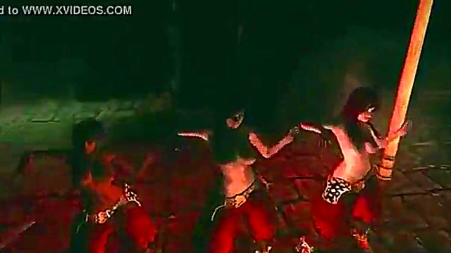 Brunette CartoonGirl Shows Off Sexy Moves in 3D Skyrim Dance Fantasy