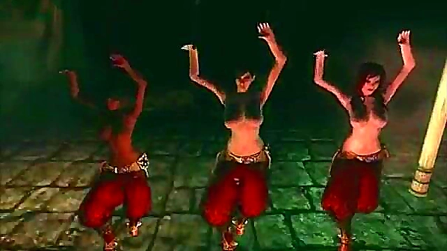 Brunette CartoonGirl Shows Off Sexy Moves in 3D Skyrim Dance Fantasy