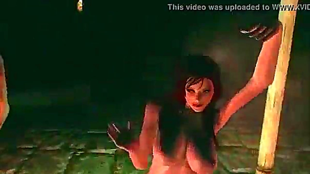 Brunette CartoonGirl Shows Off Sexy Moves in 3D Skyrim Dance Fantasy