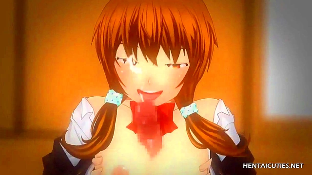 Busty Anime Chick Switches From Blowjob To Pussy HardcoreFuck