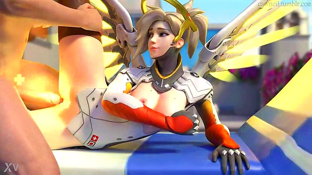 Mercy Enjoys Big Dick Action In Steamy Overwatch Anime Scene