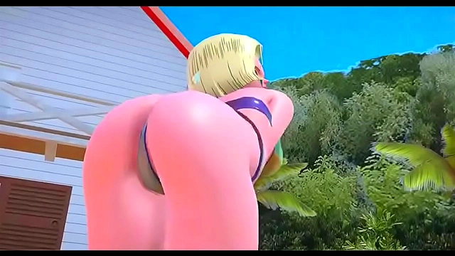 Dragon Ball Android 18 Seduces in MMD 3D for Intense Anime Action