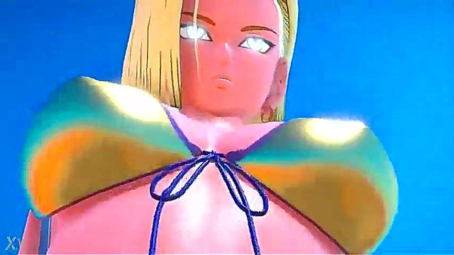 Dragon Ball Android 18 Seduces in MMD 3D for Intense Anime Action
