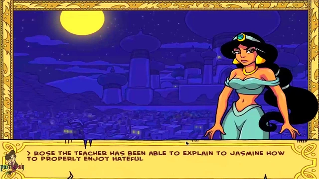 Hot Anime Princess Jasmine Sucks Dick & Fucks Genie for Steamy Video Game Sex