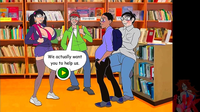 Geek Girl Gwen Meets And Fucks Her Way Through A Naughty Game Session