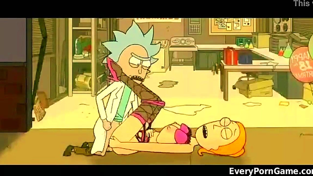 Rick from Rick and Morty Fucks His Way Through a Steamy Anime Game Adventure
