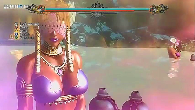 Hot Blonde With Big Tits Fucks In MMORPG Anime For Hard Sex Action