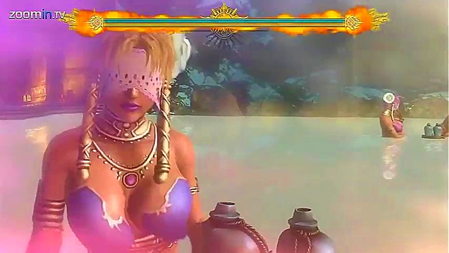 Hot Blonde With Big Tits Fucks In MMORPG Anime For Hard Sex Action