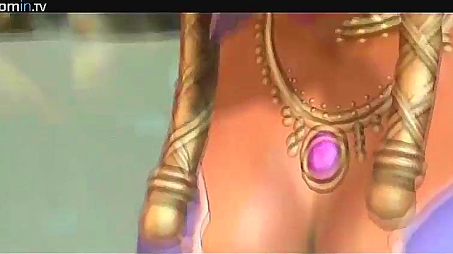 Hot Blonde With Big Tits Fucks In MMORPG Anime For Hard Sex Action