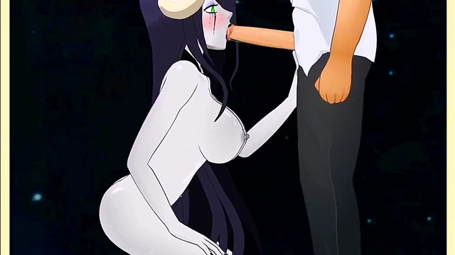 Albedo from Overlord Gives Intense SDT Blowjob & Hardcore Anime Action