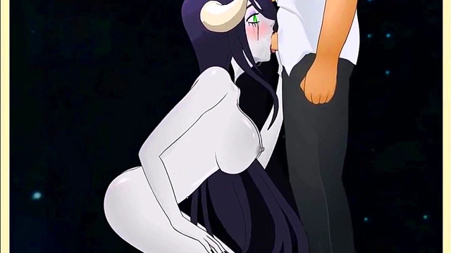 Albedo from Overlord Gives Intense SDT Blowjob & Hardcore Anime Action
