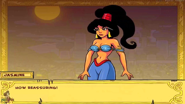 Huge-Titted Princess Jasmine Fucks Masters in Anime Group Sex Adventure
