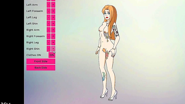 Tattooed Cartoon Goddess Dominates Videogame Porn Fantasy