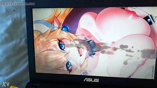 Bowsette Gives Solo Boy A Big Load Of Cum With Her Busty Anime Body