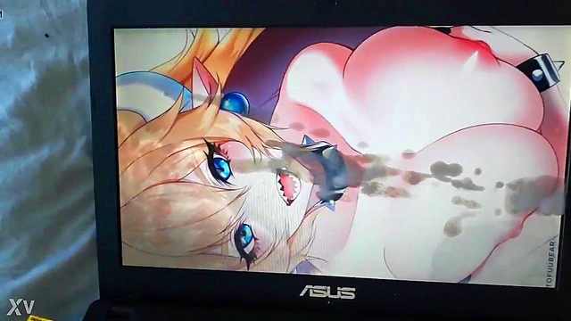 Bowsette Gives Solo Boy A Big Load Of Cum With Her Busty Anime Body