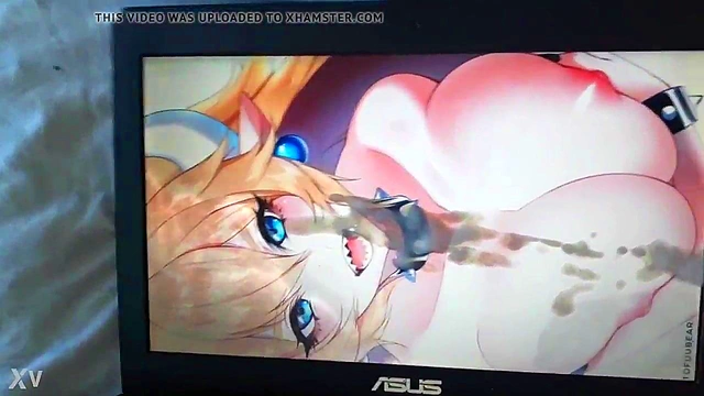 Bowsette Gives Solo Boy A Big Load Of Cum With Her Busty Anime Body