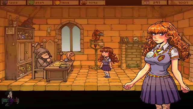 Hot Teen Witch Teases in School Uniform for Orgasmic Slave Training Session