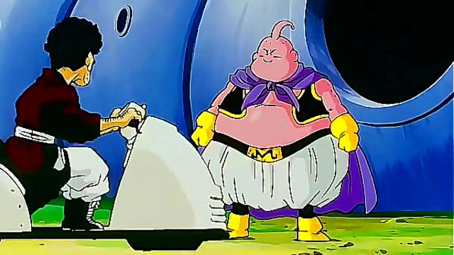 Majin Buu Adopts Puppy for Cuddly Anime DBZ Fun