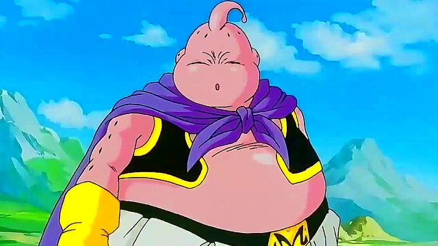 Majin Buu Adopts Puppy for Cuddly Anime DBZ Fun