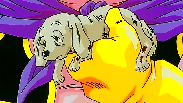 Majin Buu Adopts Puppy for Cuddly Anime DBZ Fun
