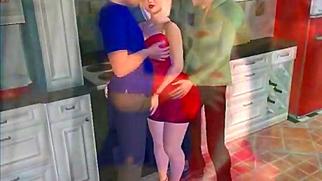 Naughty Nancy Seduces Mom for Threesome Fun in Anime Club Adventure