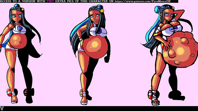 Pregnant Anime Babe's Belly Expands for Erotic Pleasure