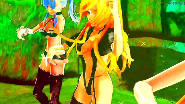 Hot Anime Girls Dance Seductively Before Outdoor Sex MMD