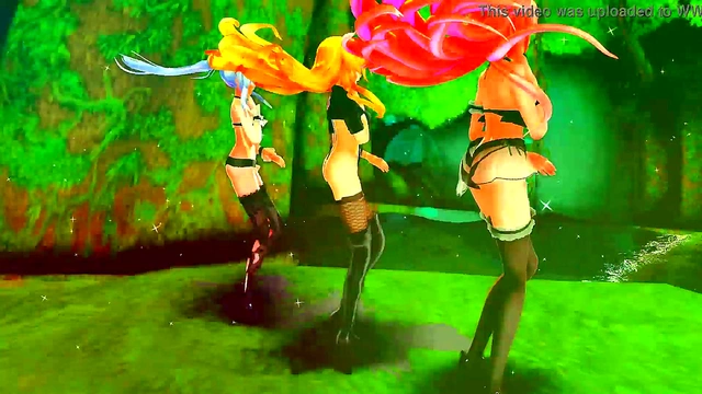 Hot Anime Girls Dance Seductively Before Outdoor Sex MMD