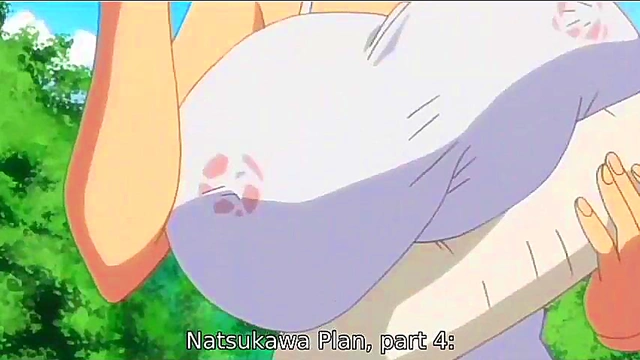 Redhead MILF With Big Tits Fucks Hard In Anime River Scene