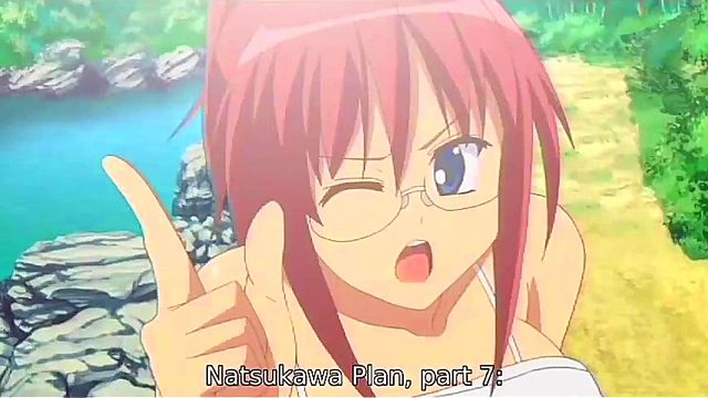 Redhead MILF With Big Tits Fucks Hard In Anime River Scene