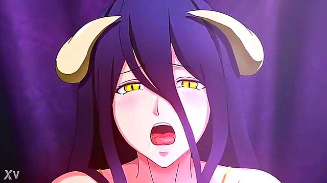 Albedo from Overlord Fucks Hard in Missionary for VaginalCum Inside Anime Action