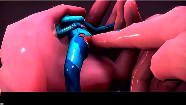 Huge Giantess Peach Fucks Samus and Zelda in Animated Hentai Adventure