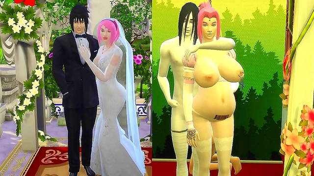 Cucked Husband Watches Sakura, His Pregnant Bride, Get Fucked by Stranger at Wedding