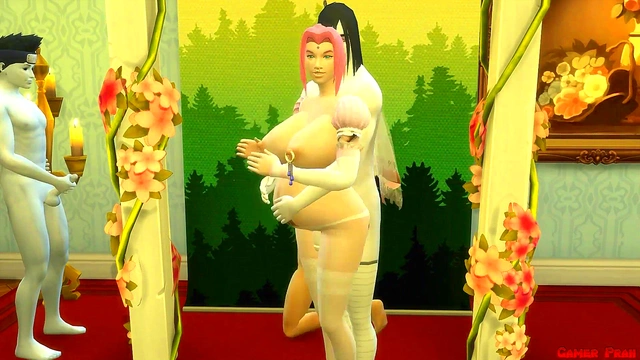 Cucked Husband Watches Sakura, His Pregnant Bride, Get Fucked by Stranger at Wedding