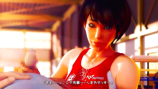 POV Sport Scene – Rena Senpai’s Seductive Batons Lead to Intense Hentai Action