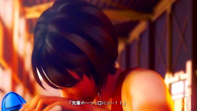 POV Sport Scene – Rena Senpai’s Seductive Batons Lead to Intense Hentai Action