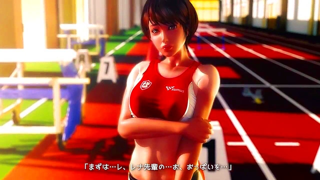 POV Sport Scene – Rena Senpai’s Seductive Batons Lead to Intense Hentai Action