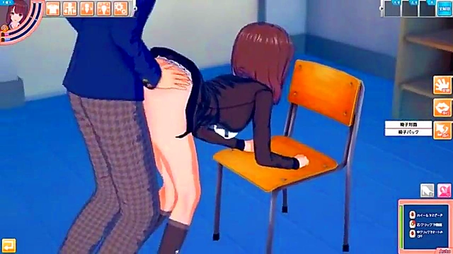 Japanese SchoolGirl Seduces In Koikatsu 3D Anime Game Action