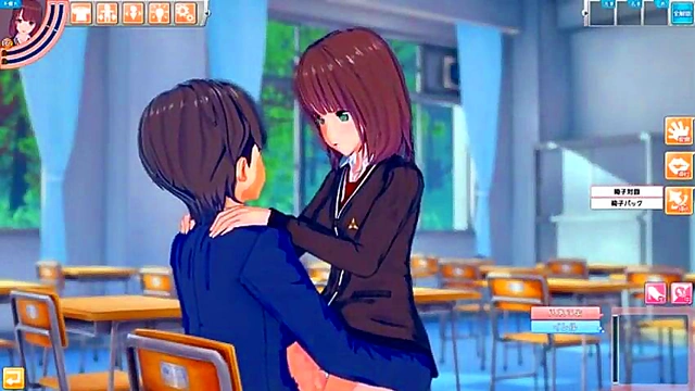 Japanese SchoolGirl Seduces In Koikatsu 3D Anime Game Action