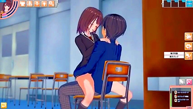 Japanese SchoolGirl Seduces In Koikatsu 3D Anime Game Action