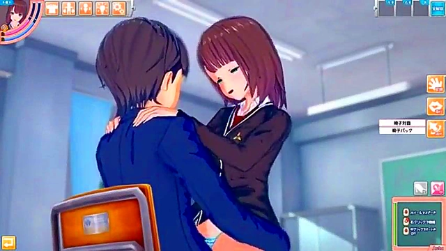 Japanese SchoolGirl Seduces In Koikatsu 3D Anime Game Action