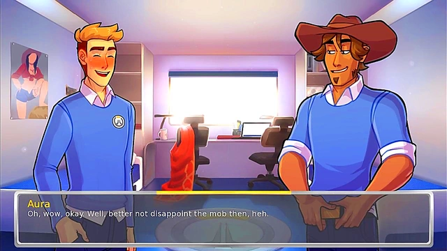 Tracer Sucks Dick In Erotic Hentai Visual Novel Scene