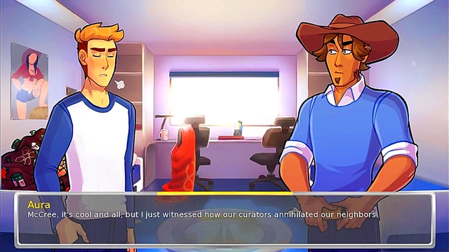 Tracer Sucks Dick In Erotic Hentai Visual Novel Scene