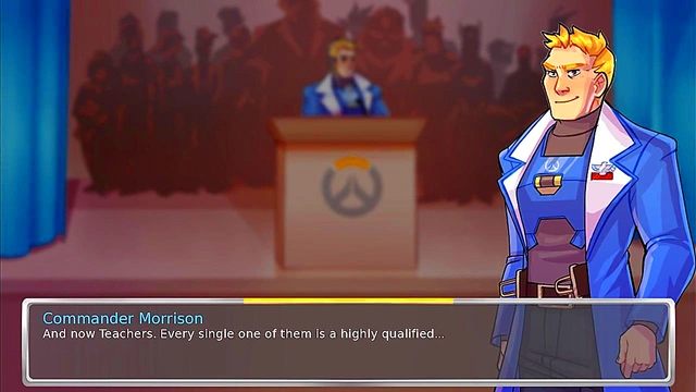 Tracer Sucks Dick In Erotic Hentai Visual Novel Scene