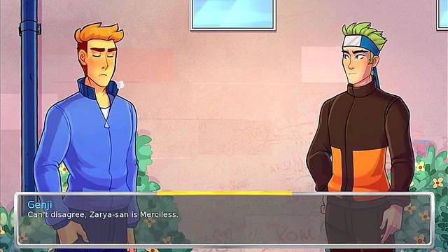 Tracer Sucks Dick In Erotic Hentai Visual Novel Scene