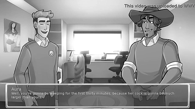 Tracer Sucks Dick In Erotic Hentai Visual Novel Scene