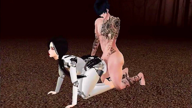 RoboGirl Slave Takes Big Cock in Virtual Anime Anal Sex Adventure