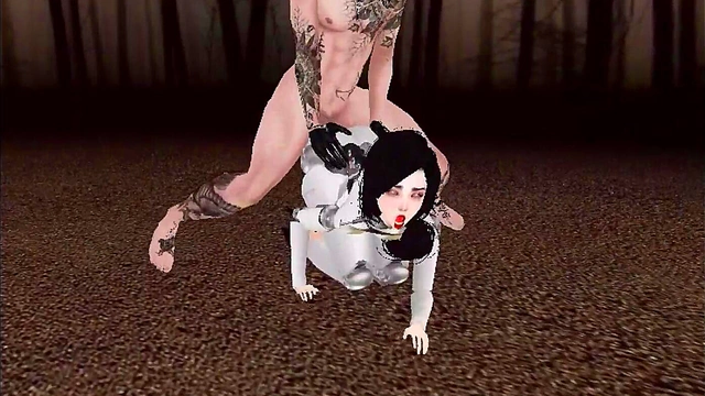 RoboGirl Slave Takes Big Cock in Virtual Anime Anal Sex Adventure
